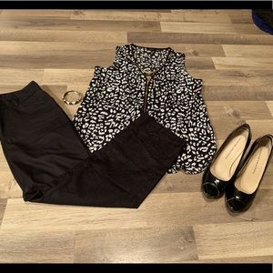 Apt 9 Medium leopard Print Blouse